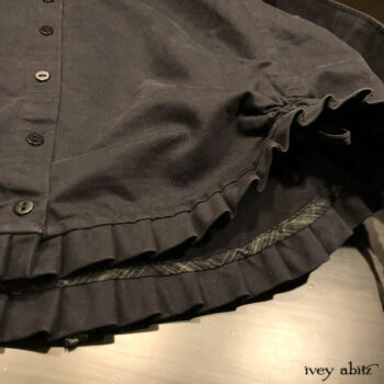 Canterbury Duster Coat bottom hem detail.