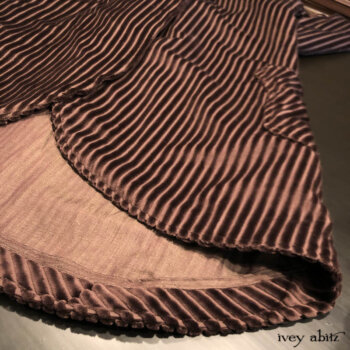 Detail of a fully lined Eleanora Duster Coat.