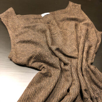 Harrison Frock, bottom hem detail, in a stunning woven silk.