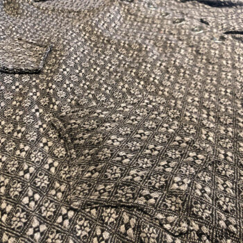 Camille Frock detail in a stellar cotton brocade.