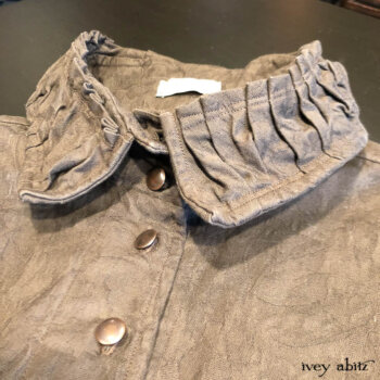 Detail on the Gabled Duster Coat. It's a fantastic collar and is fun to wear.