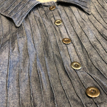 Detail of our good friend Chittister in a stunning new pin tuck twill.