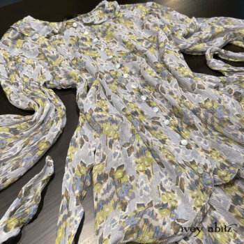 Arthur Hill Shirt in our now sold out Bluebell Floral Silk Chiffon.