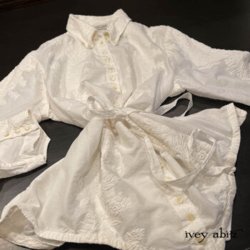 Camille Shirt is always so smart in a white. In our new embroidered voile? She's the head of the class!