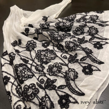 Ettienne Frock in our Noir Embroidered Silk Organza allows us to take her portrait before heading off to Washington.