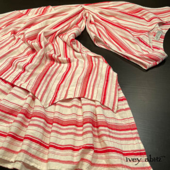 Libert&eacute; Frock in Poppy Variegated Raised Stripe. It is a huge hit!