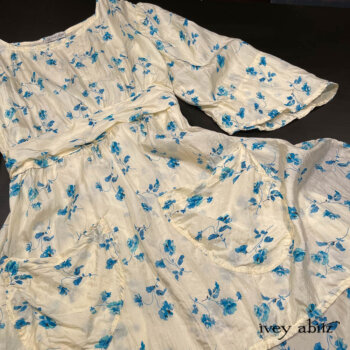 Dennison Dress is extra delightful in this rare Summer Veranda Floral Crushed Silk.