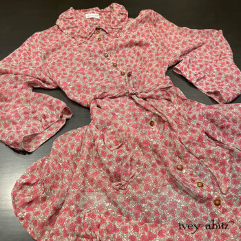 Gabled Shirt Jacket is always a good idea in a floral silk chiffon.