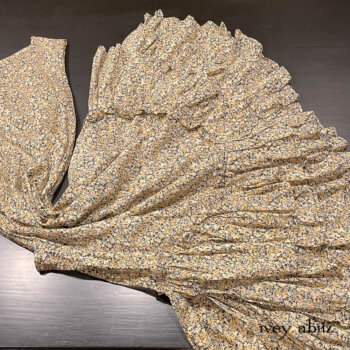 Anabel Frock in Marigold Petite Fleur Voile is fluttery, fluid, and fun.