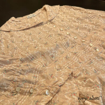 Anabel Coat Dress in this rare embroidered voile has a quiet yet eye-catching presence.