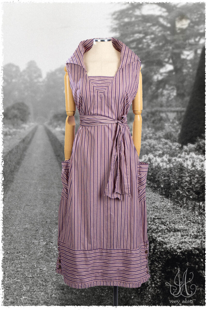 Ivey Abitz Summer 2025 Look 18 Viv Frock in Lavender Smart Stripe Weave.