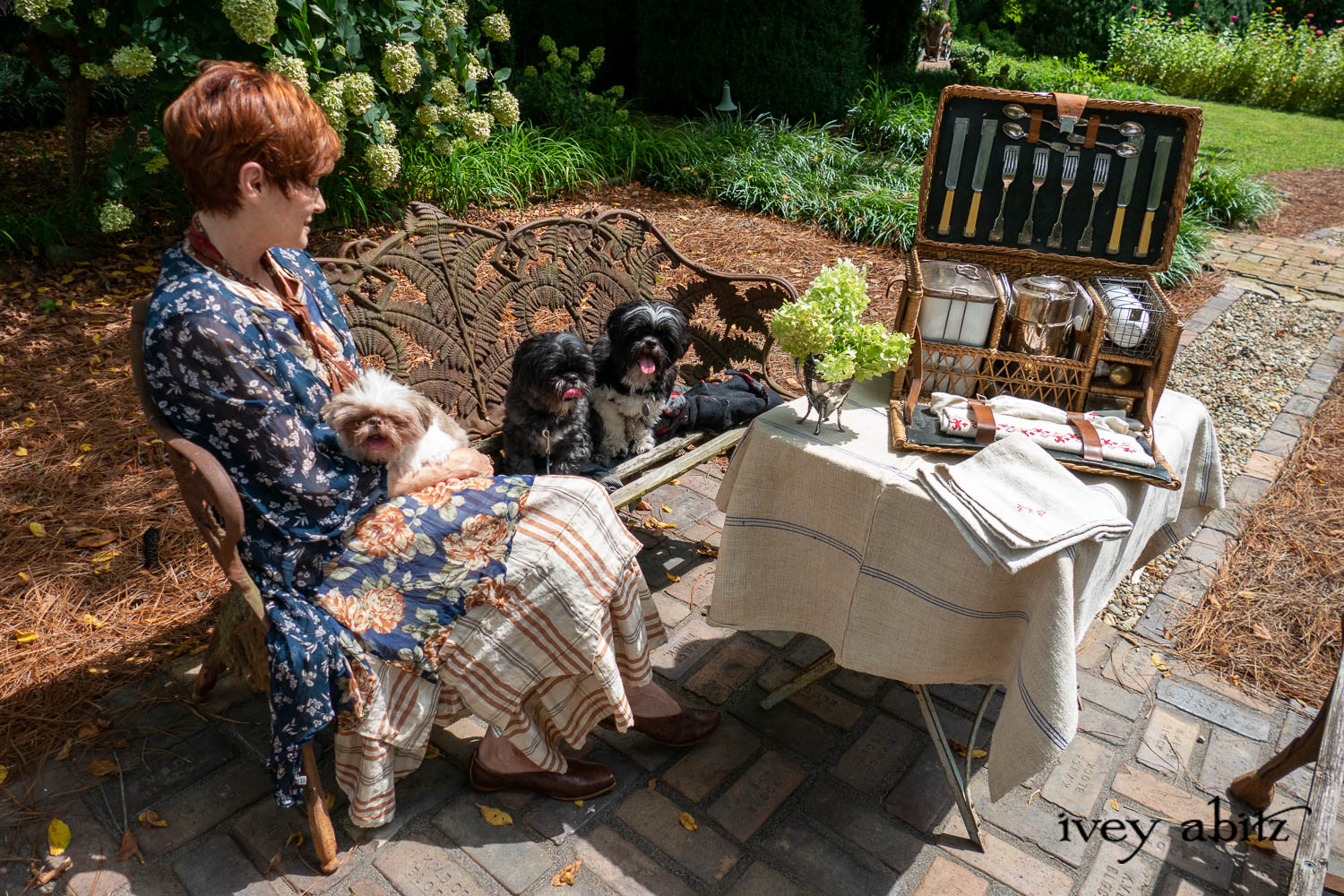 Carolyn Hennesy on location of the 2023 Winter Spring Ivey Abitz photo shoot