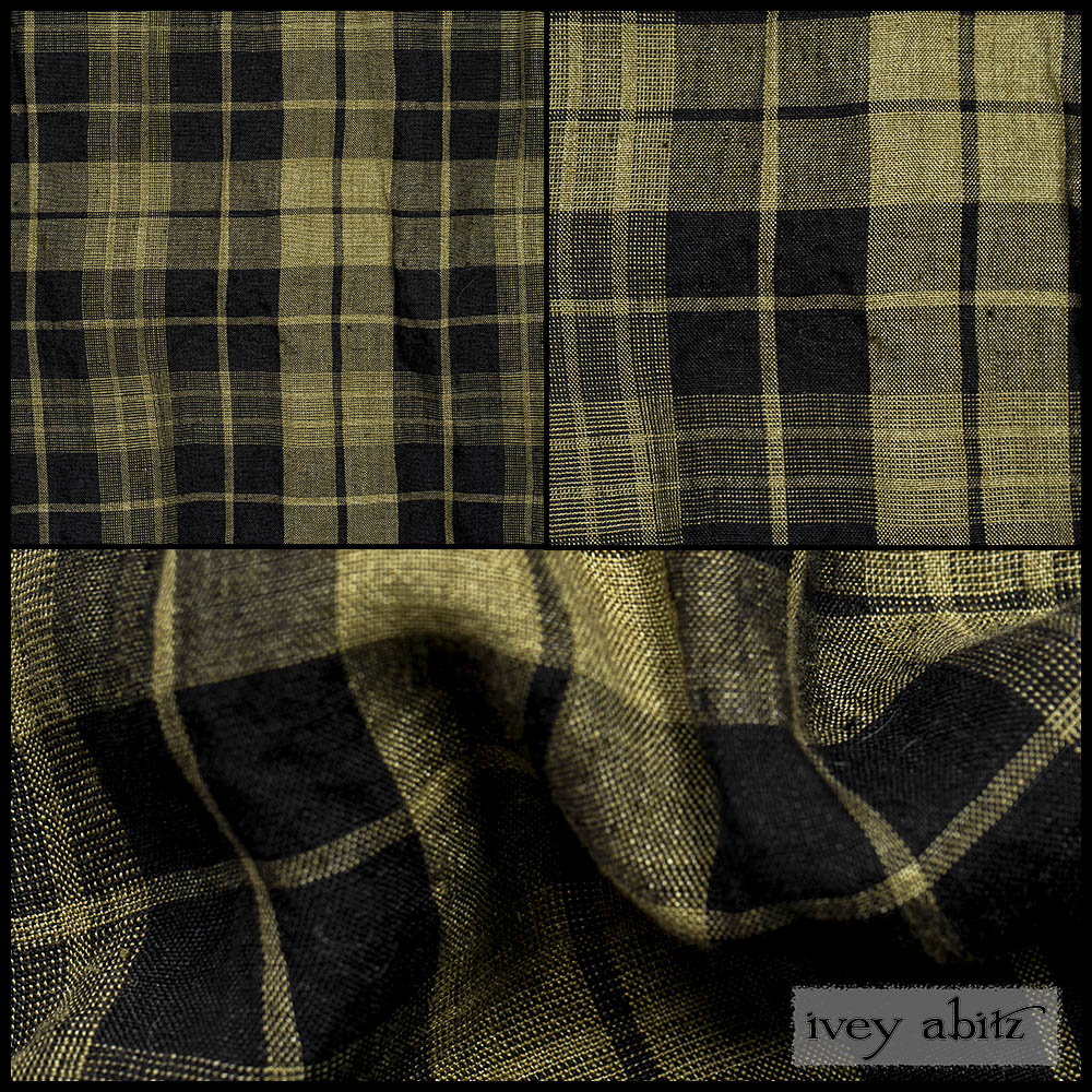 Joyful Green Washed Plaid Weave