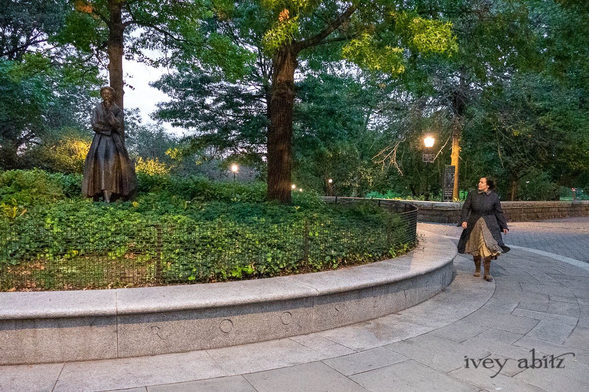 Wilhemena Duster Coat in Sandstone and River Petite Fleur Voile; Wilhemena Frock in Sandstone and River Plaid Linen; Windrush Frock in Sandstone Embroidered Dot Linen. - Ivey Abitz Bespoke Clothing