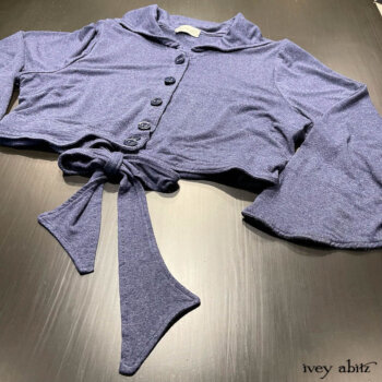 Eugenia Jacket in a melange knit equals layering perfection.