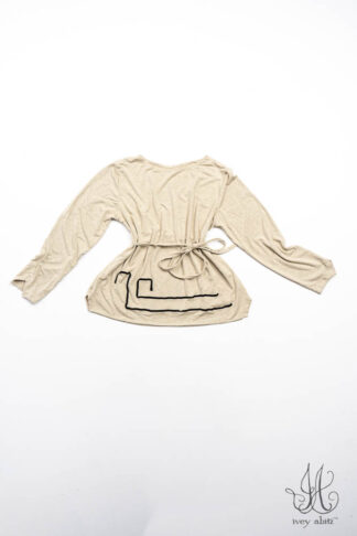 Lounging Shirt in Stone Soft and Stretchy Knit