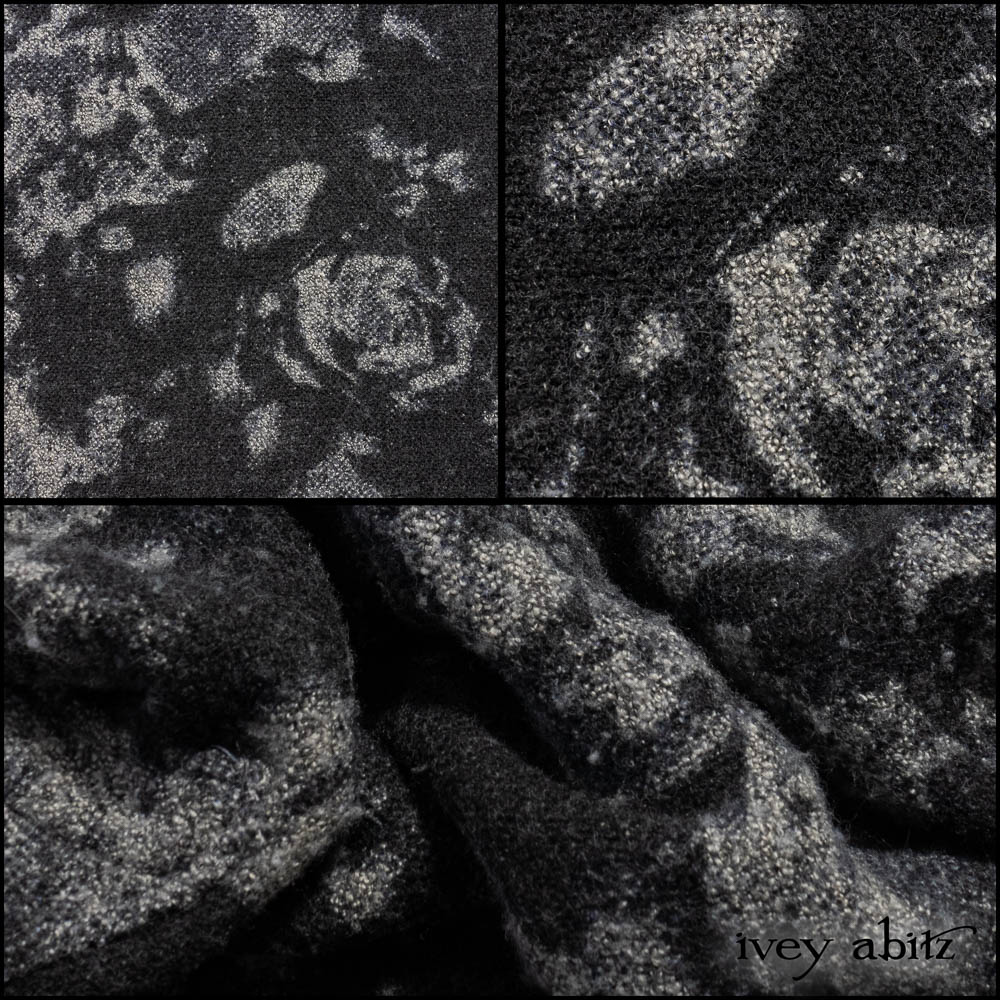 Mansard Roof Washed Floral Woolen Weave