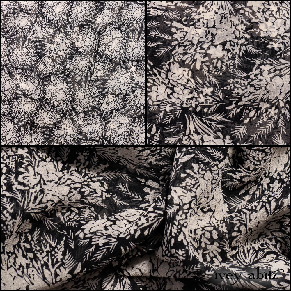 Mansard Roof and Sandstone Sprig Silk Chiffon