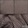 Description: Perhaps it is obvious by now, but the dots are symbolic of the record shape and musical theme of the More Collection. The circle is symbolic of life itself. It gives us assurance and hope.The soft charcoal hue allows the natural circles (records) to repeat beautifully across the weave. It is a softly crinkled silk chiffon, created with the finest threads. It is an ideal choice for shirts, lightweight layering jackets, layering frocks, and sashes. Content: The finest one hundred percent silk. Care: Simply hand wash or put through machine delicate cycle in cold water with a plant based detergent. We suggest using a natural fabric softener to maintain the softness we have washed into it. Tumble dry on extra-low heat with our artisan wool dryer balls to keep the relaxed effect that is featured in the Look Book.