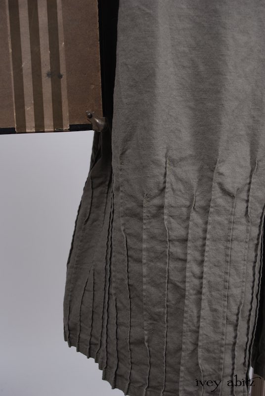 Midsummer Look 22 - Lydia Trousers in Shoreline Stretchy Cotton; Chittister Shirt Jacket in Blushed Double Layered Voile; Fairholme Sash in Earthen Gingham Sprig Cotton Gauze; Cilla Camisole in Flaxseed Featherlight Knit by Ivey Abitz