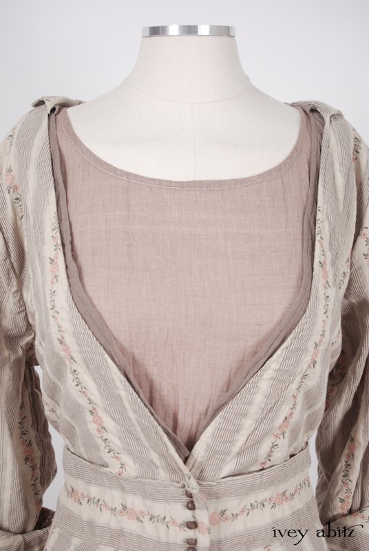 Midsummer Look 5 - Bellingham Frock in Earthen Cotton Voile; Fennefleur Frock in Little Rose Cotton Voile; Bellingham Duster Coat in Little Rose Vine Brocade by Ivey Abitz