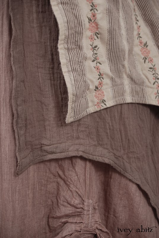 Midsummer Look 5 - Bellingham Frock in Earthen Cotton Voile; Fennefleur Frock in Little Rose Cotton Voile; Bellingham Duster Coat in Little Rose Vine Brocade by Ivey Abitz