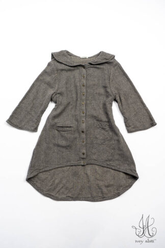 Milton Duster Coat in New Day Pebbled Washed Weave