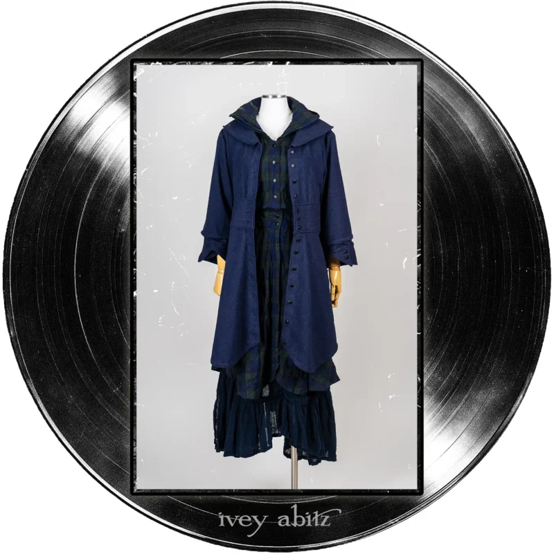Pippi Shirt Jacket in Blue Note Flanneled Twill; Pippi Coat Dress in Blue Note Plaid Voile; Pippi Frock in Blue Note Washed Crinkled Weave.