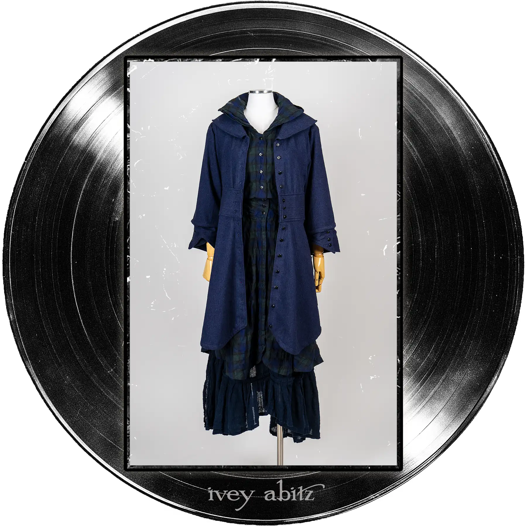 Pippi Shirt Jacket in Blue Note Flanneled Twill; Pippi Coat Dress in Blue Note Plaid Voile; Pippi Frock in Blue Note Washed Crinkled Weave.