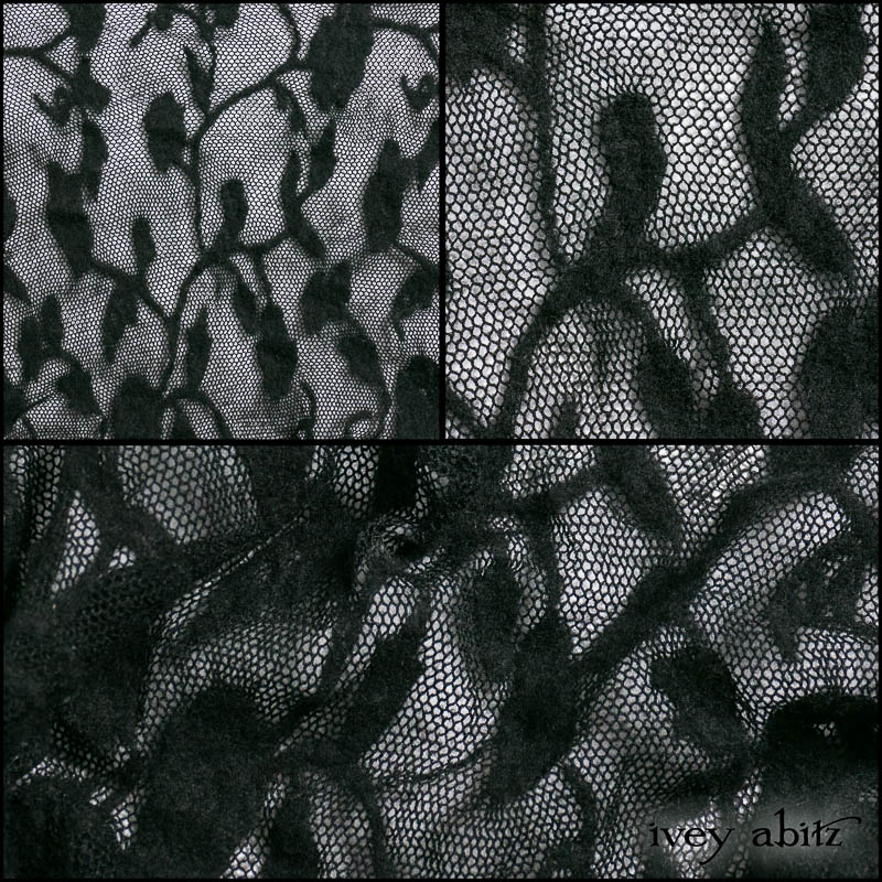 Noir Embroidered Lace Knit