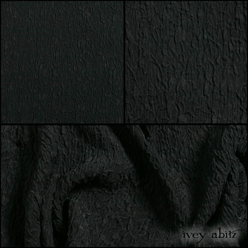 Noir Puckered Washed Silk