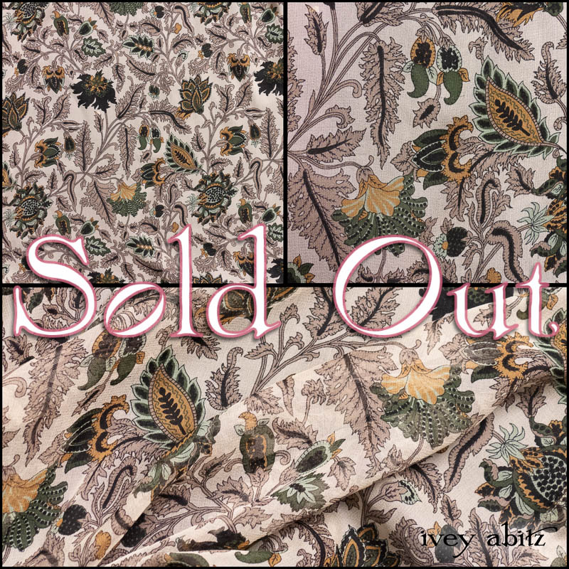 Olive Quartz Floral Silk Chiffon