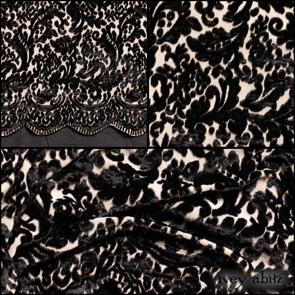 Pearl and Black Diamond Velvet Knit