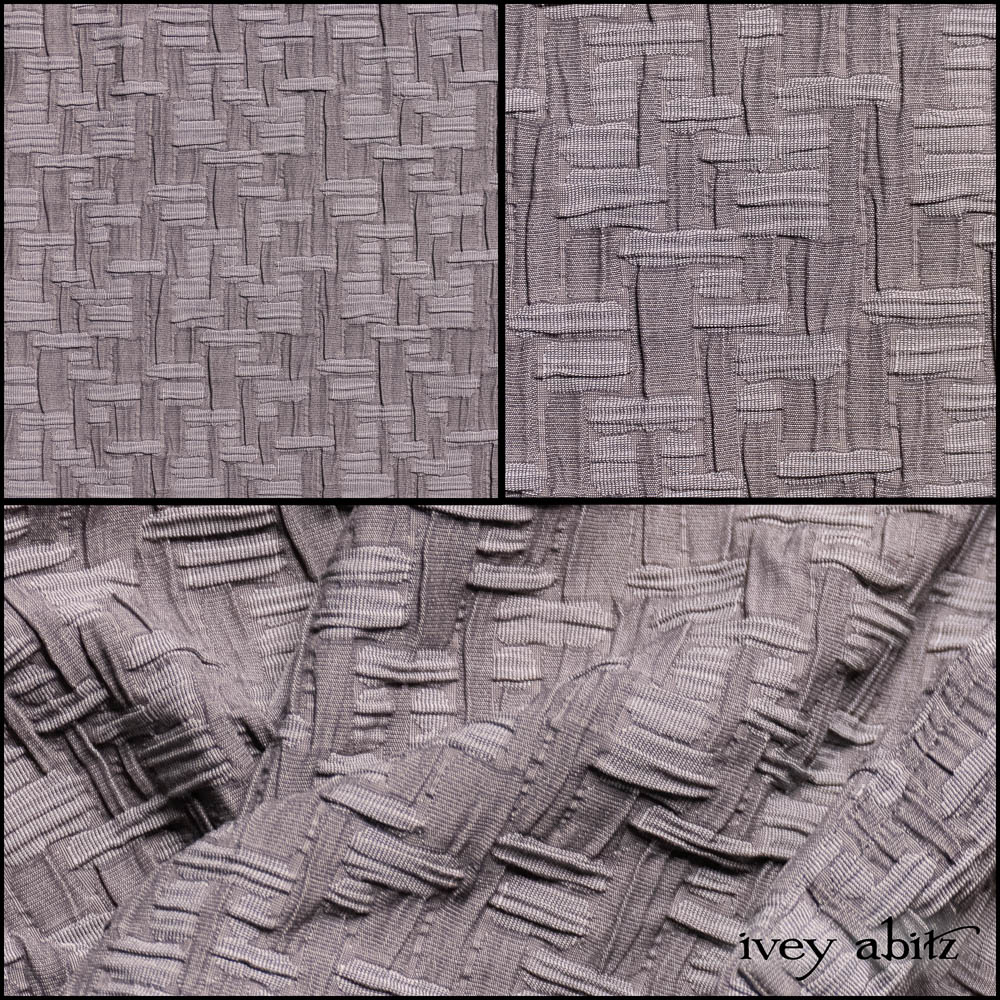 Pewter Heirloom Puckered Stretch Weave