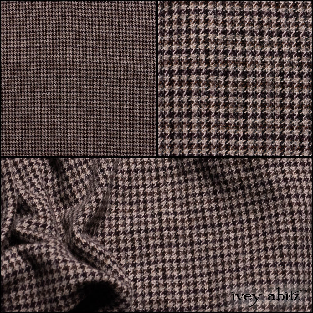 Pewter and Amethyst Houndstooth Wool