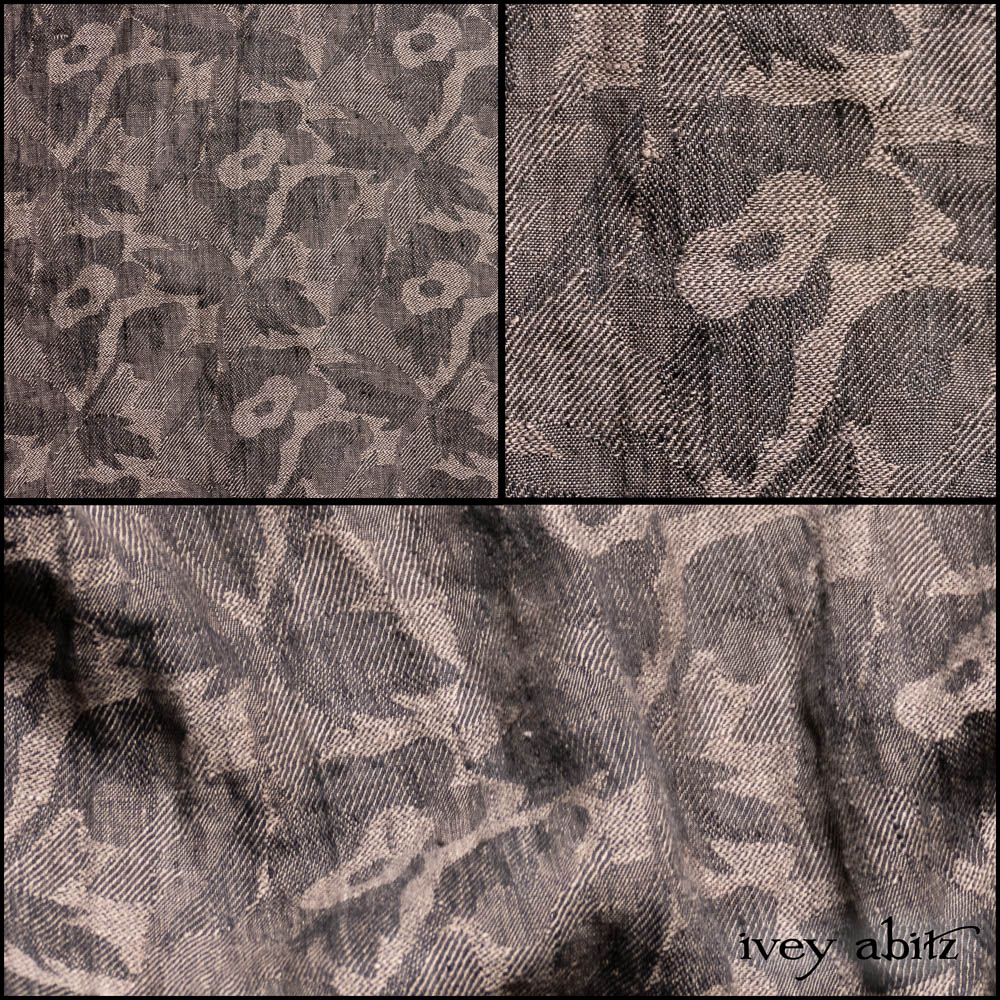 Pewter and Stone Floral Linen