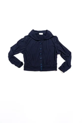 Pippi Cropped Jacket in Blue Note Heathered Knit