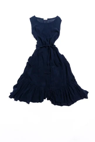 Pippi Frock in Blue Note Washed Crinkled Weave