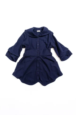 Pippi Shirt Jacket in Blue Note Flanneled Twill