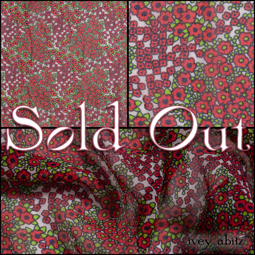Poppy Floral Silk Chiffon - SOLD OUT