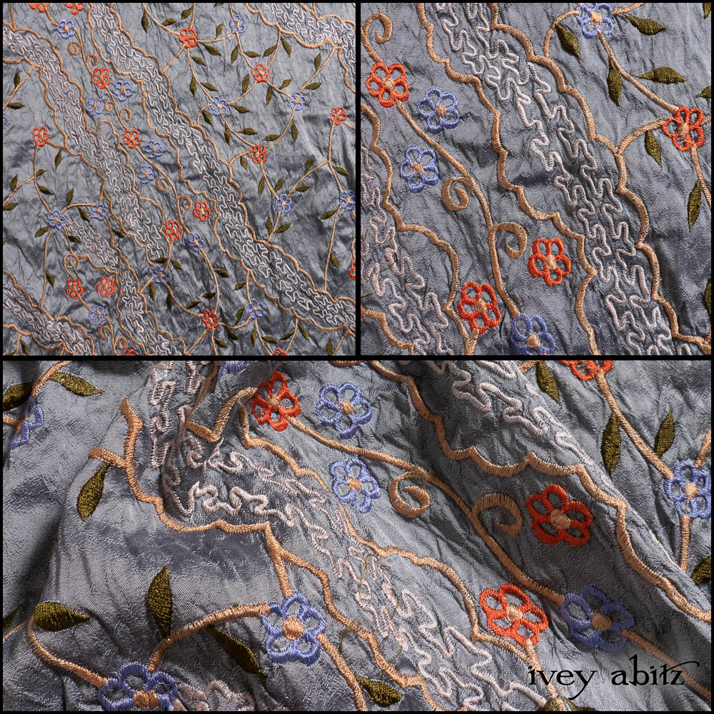 Raphaelite Embroidered Washed Silk