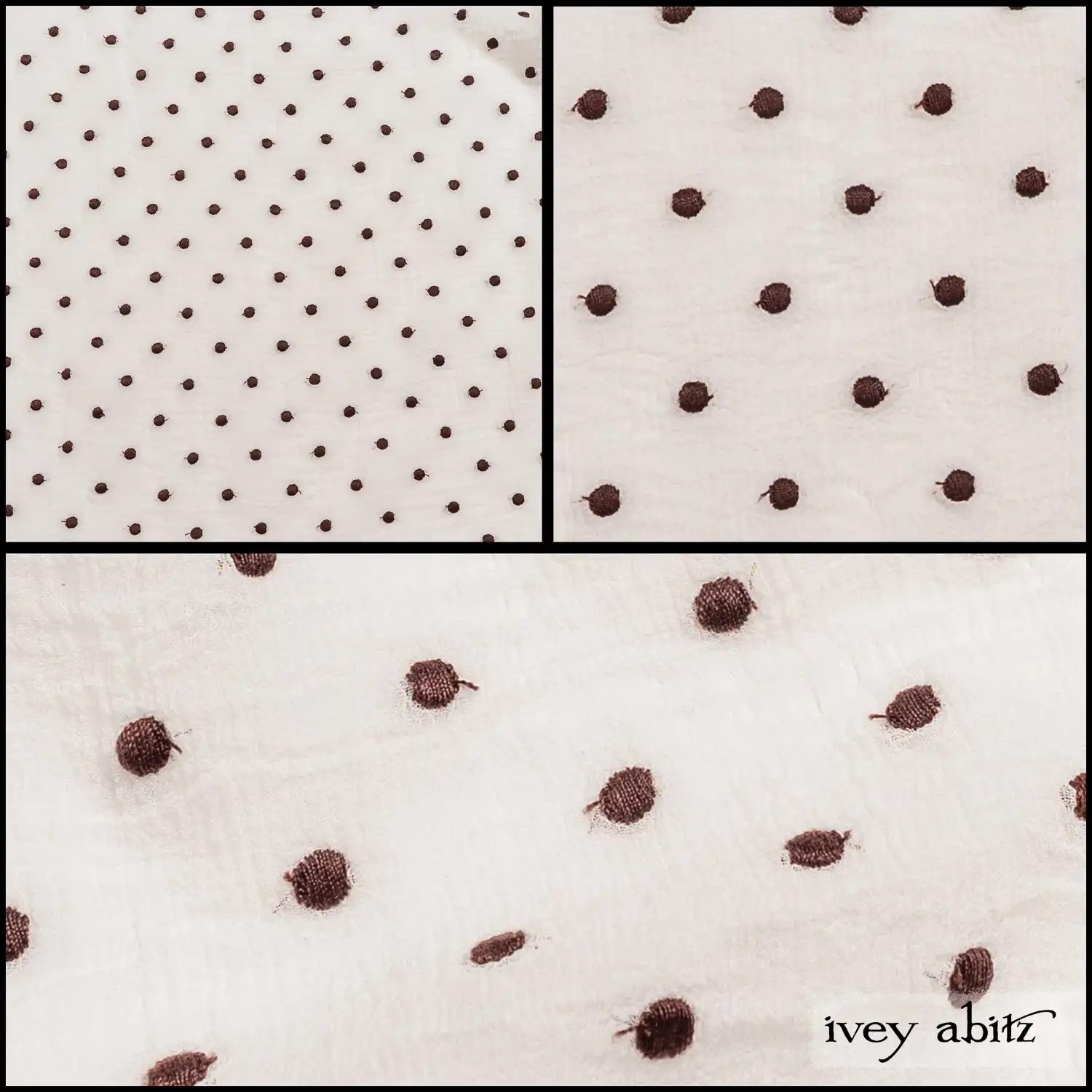 Record Case Embroidered Dot Silk Chiffon
