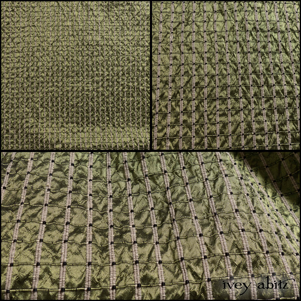 Renaissance Embroidered Stripe Washed Silk