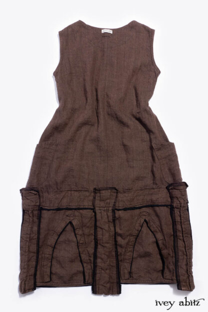 Roebling Frock in Brownstone Washed Linen