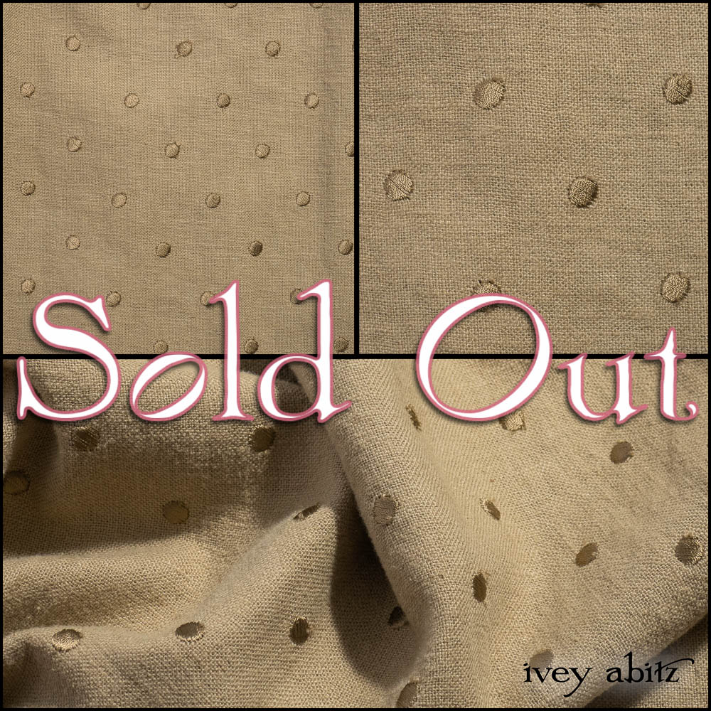 Sandstone Embroidered Dot Linen