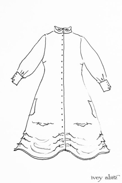Scattergood Duster Coat drawing by Ivey Abitz