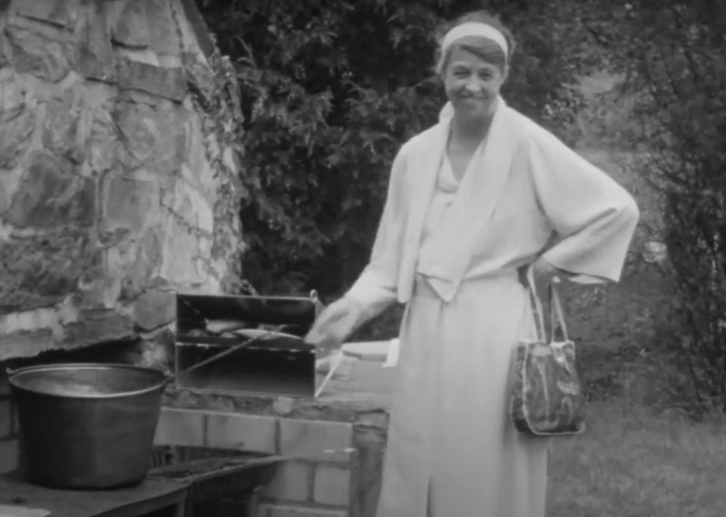Eleanor Roosevelt at grill