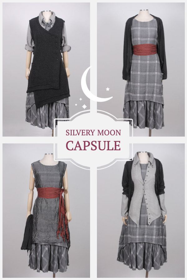 Silvery Moon Capsule gives you multiple looks with interchangeable garments based on the Blanchefleur Frock.