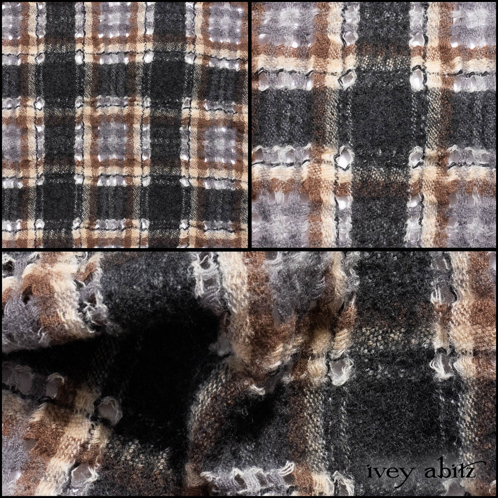 Slate and Brownstone Plaid Wool