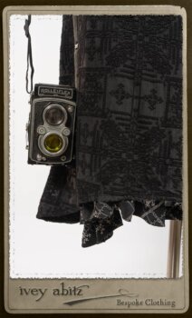 Chomley Frock in Black Embroidered Voile; Truitt Shirt in Black on White Floral Silk Chiffon; Fairholme Frock in Black and White Washed Silk in High Water Length. By Ivey Abitz.